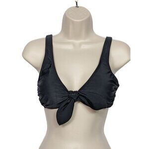 Xhilaration Black Twist Front Bikini Top Medium